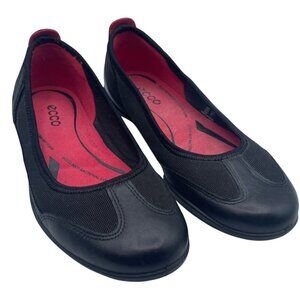 Ecco Bluma Ballet Flat Shoe Black Women's Size 36 Comfort 5.5